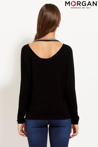 Morgan High Neck Sparkle Detail Jumper